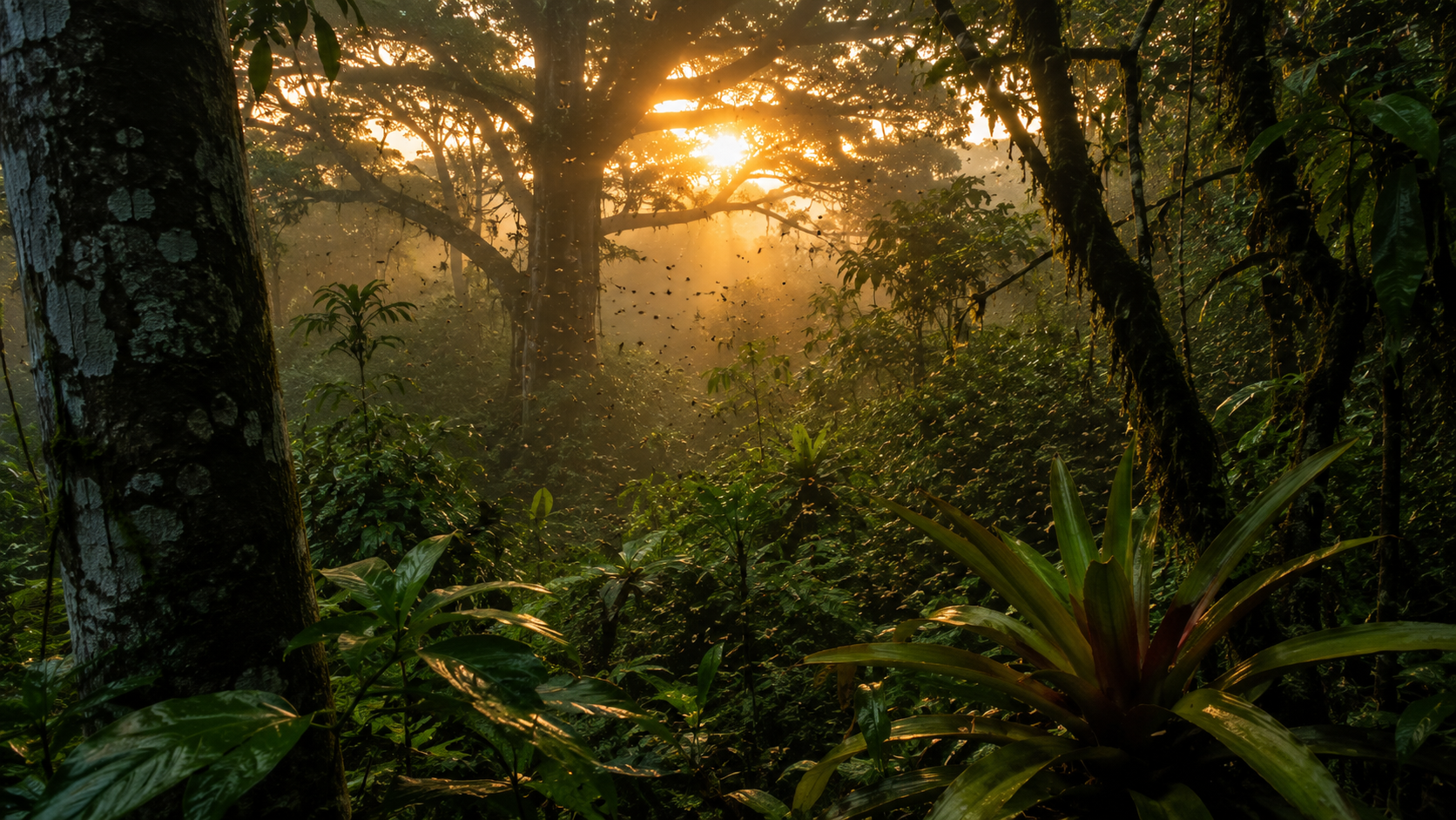 Selva de Chiapas al amanecer